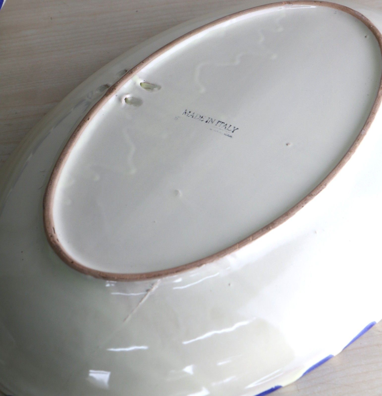 photo buy Vintage Italian 2 X Large Vietri Al Mare Pottery Hand Painted Dishes Wall Hanger