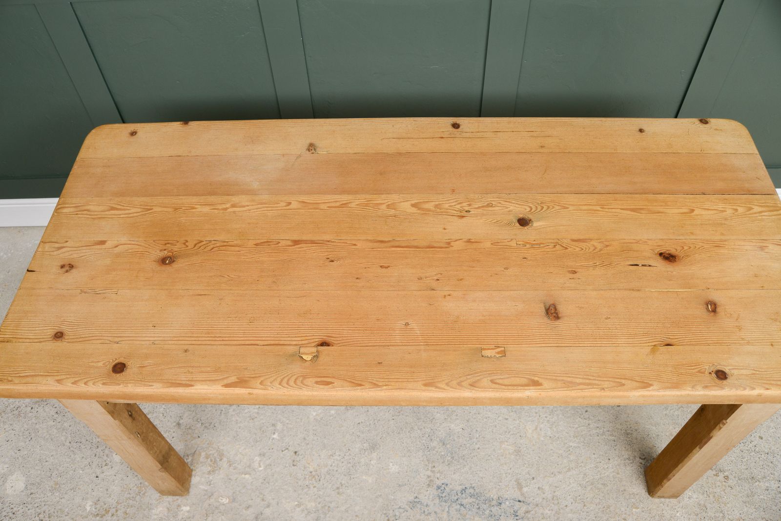 photo for sale Plank Top Pine Dining Table   Reclaimed Wood   167 Cm