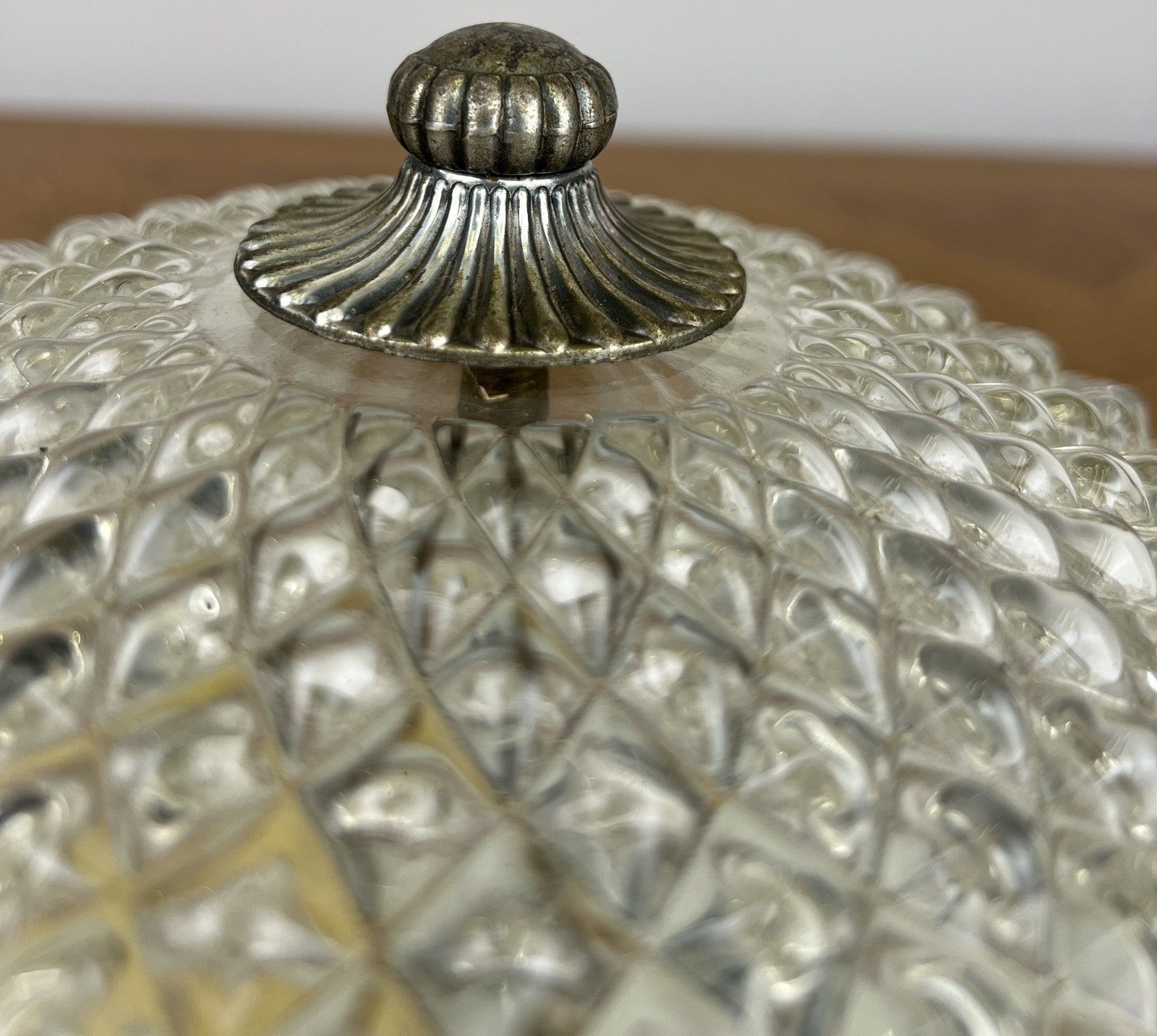 Ceiling Lamp Vintage French Pendant Glass Flush Mount Light Fixture Lot 6064 photo buy