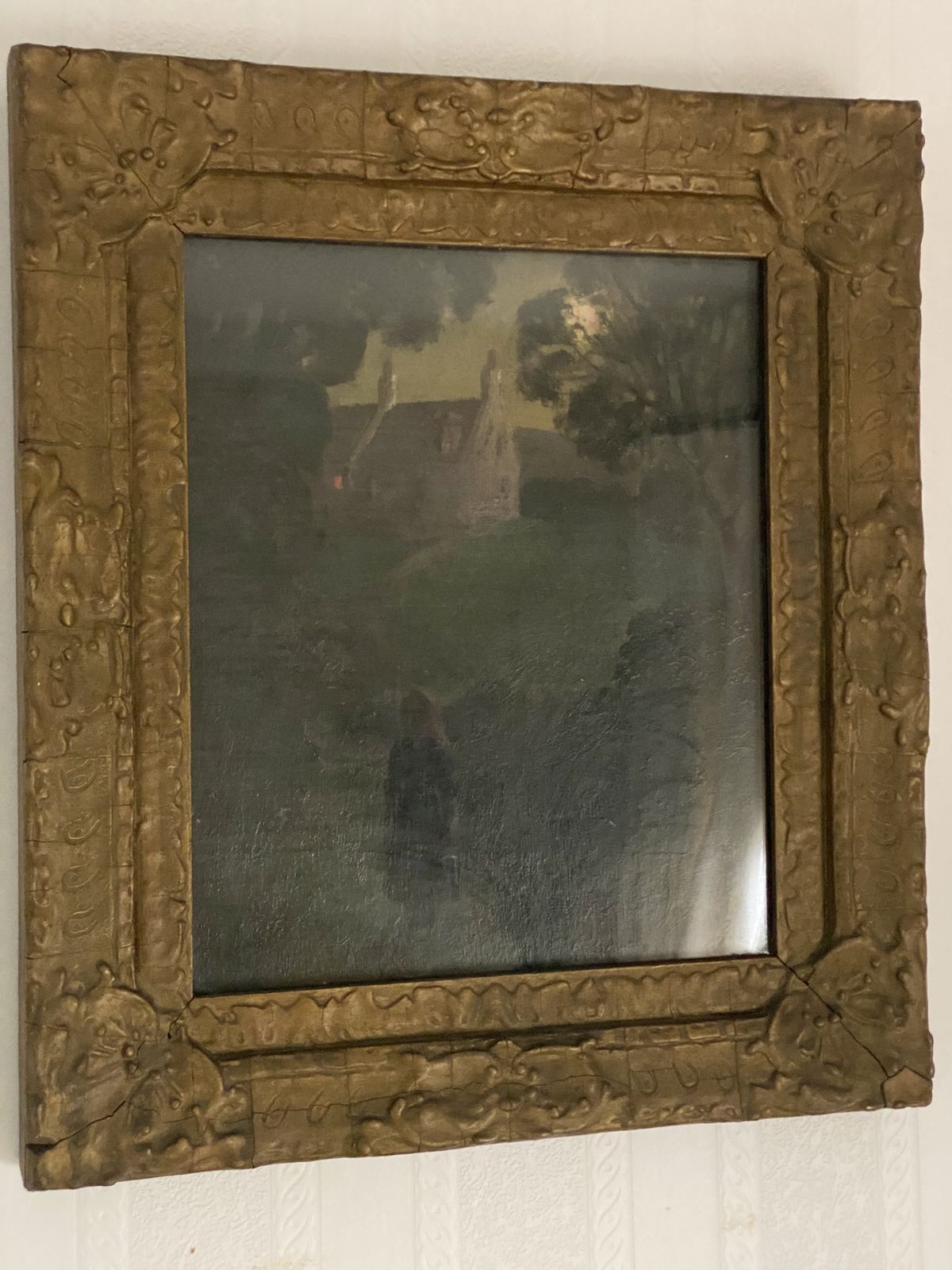photo buy Moonlight Antique Scottish Oil Painting