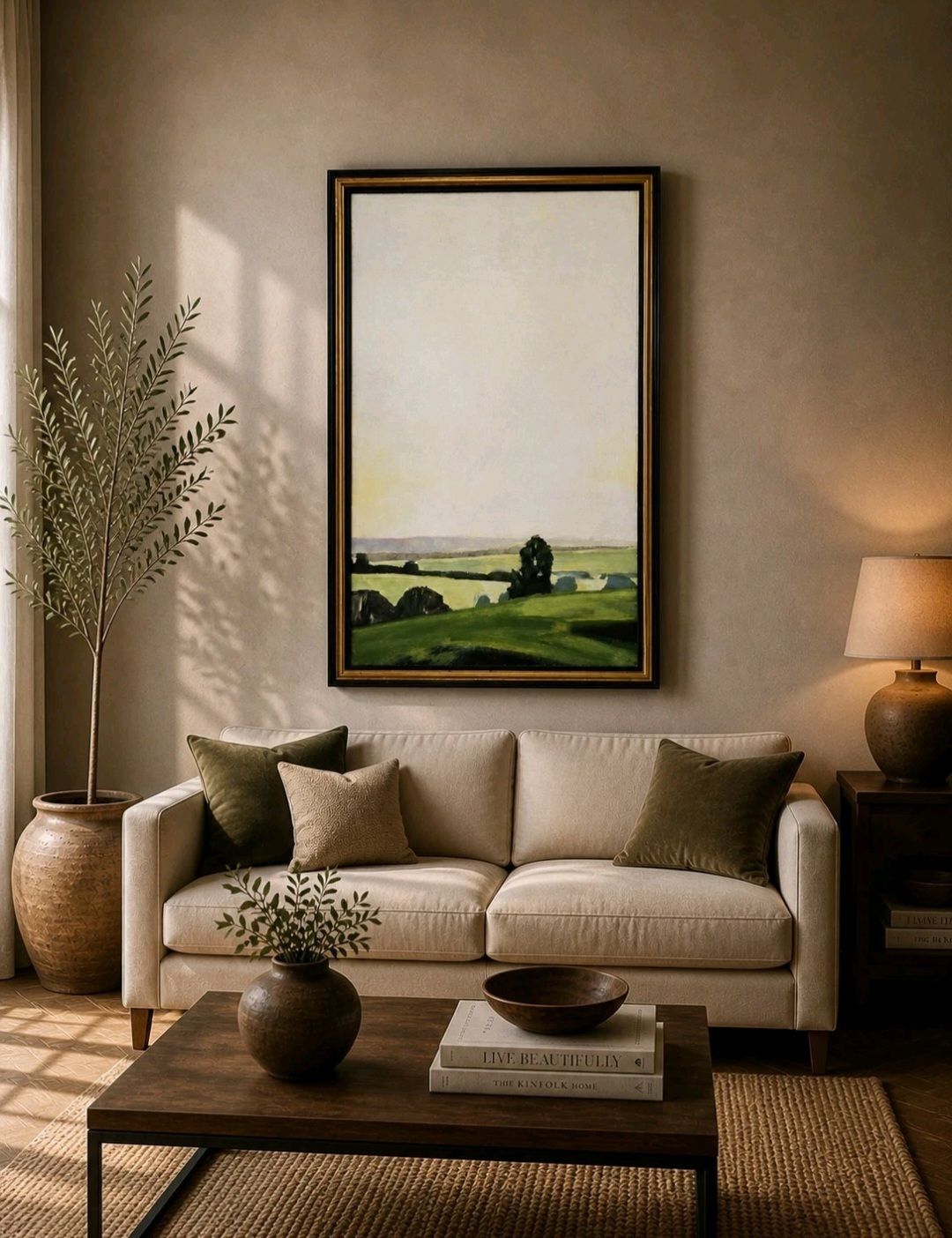Large Landscape Oil Painting Framed 112cm photo 270.0