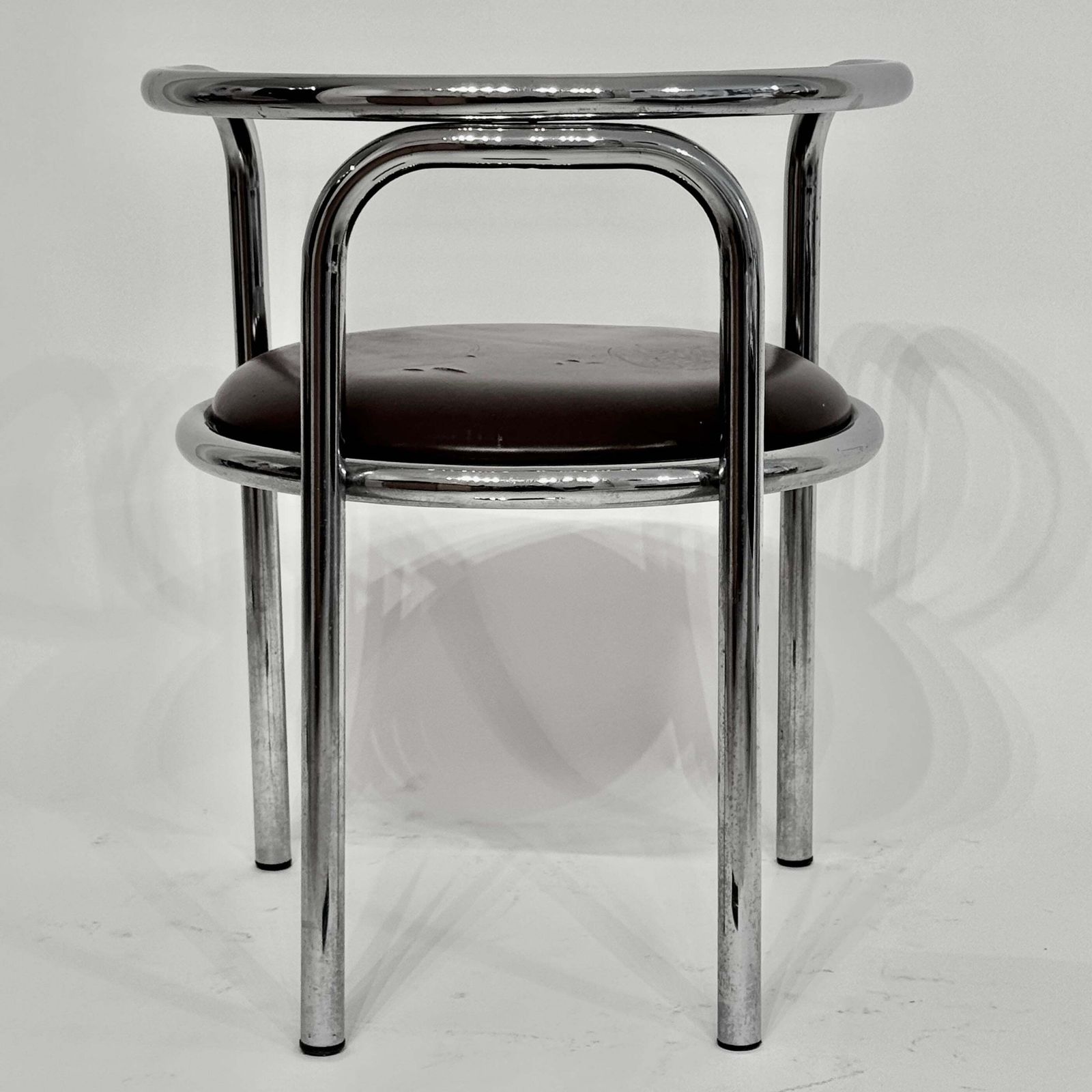 Early Gae Aulenti For Zanotta 'Locus Solus' Tubular Chrome Armchair In Chrome photo furniture