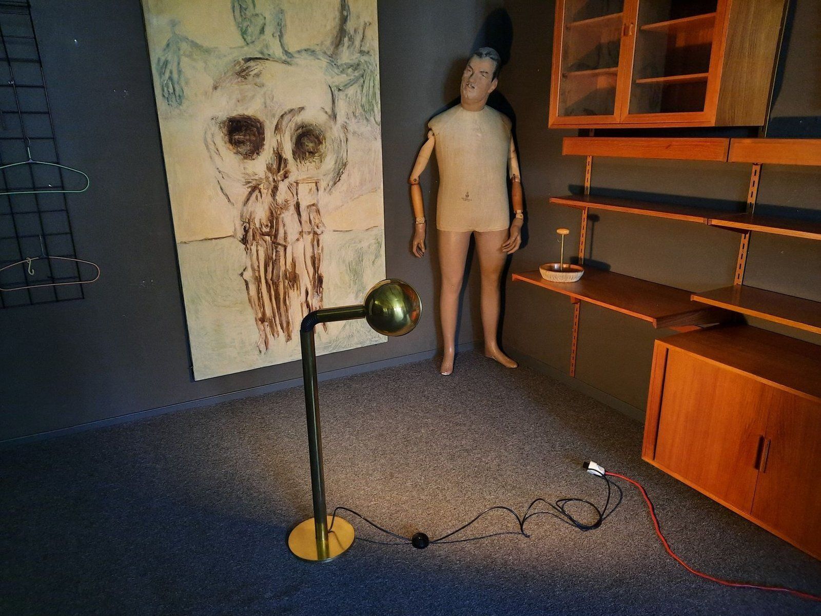 Mid Century Modern Brass Floor Lamp From Hillebrand Lighting, 1960s photo furniture