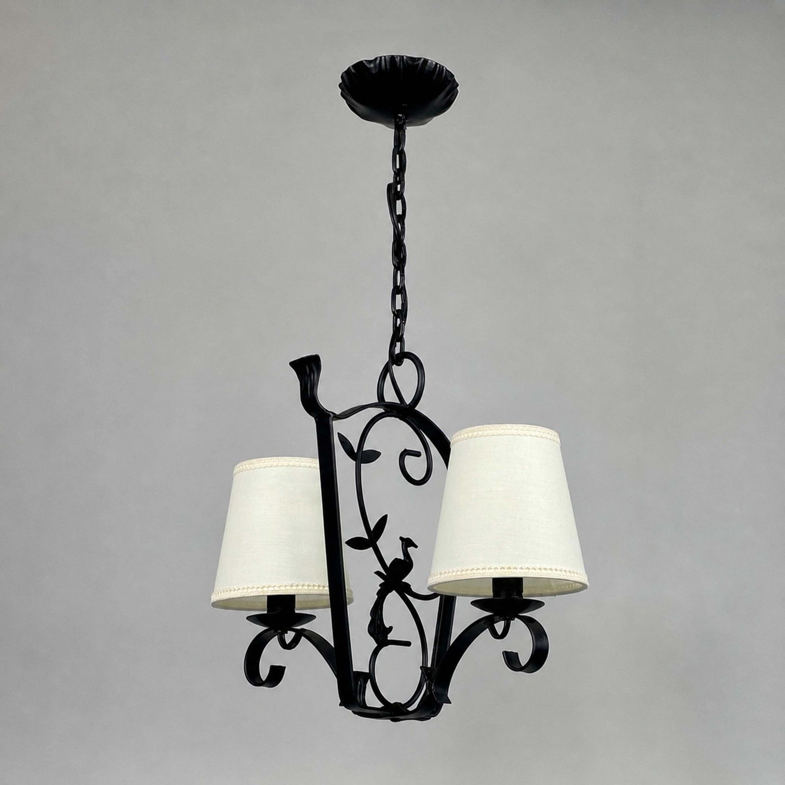 Art Deco Wrought Iron Pendant, Bjerkas Armatur, Sweden 1930s To 1940s photo furniture