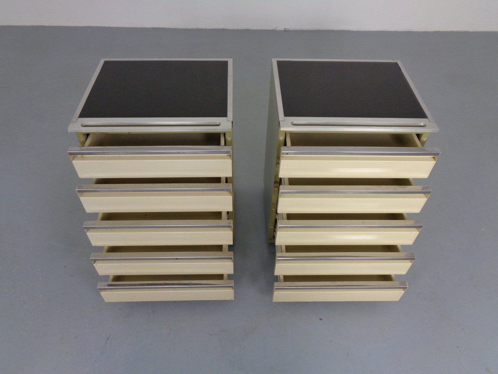 photo for sale Steel Mobile Medical Cabinets With Drawers From Baisch, Germany, 1950s, Set Of 2