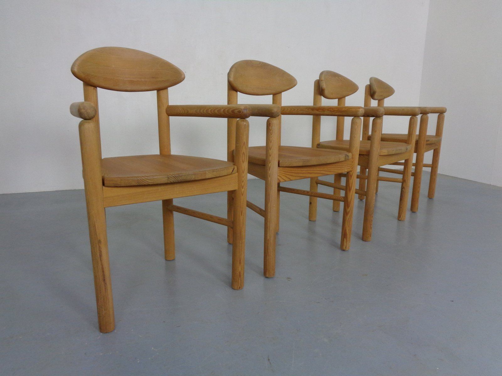 Danish Pine Dining Chairs By Rainer Daumiller For Hirtshals Sawværk, 1970s, Set Of 4 photo for sale
