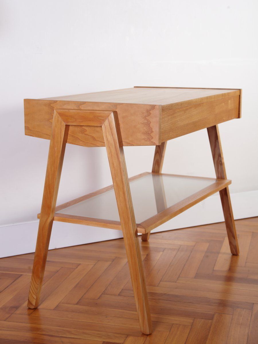 Mid Century Modern Nightstand From Drevotex Zamberk, Czechoslovakia, 1978 photo 320.0