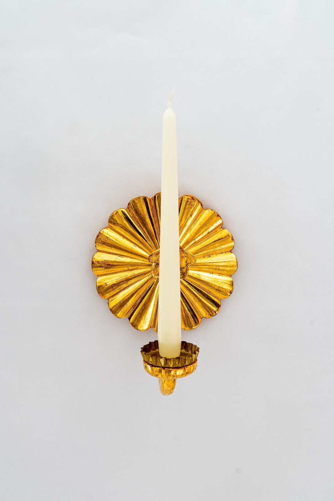 Art Deco Carved And Gilted Art Deco Wood Wall Candle Holder Around 1920s photo buy
