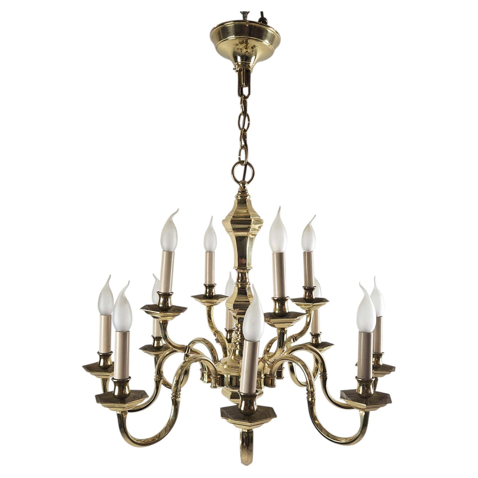 Italian Brass Chandelier By Art M.D., 1980s–1990s