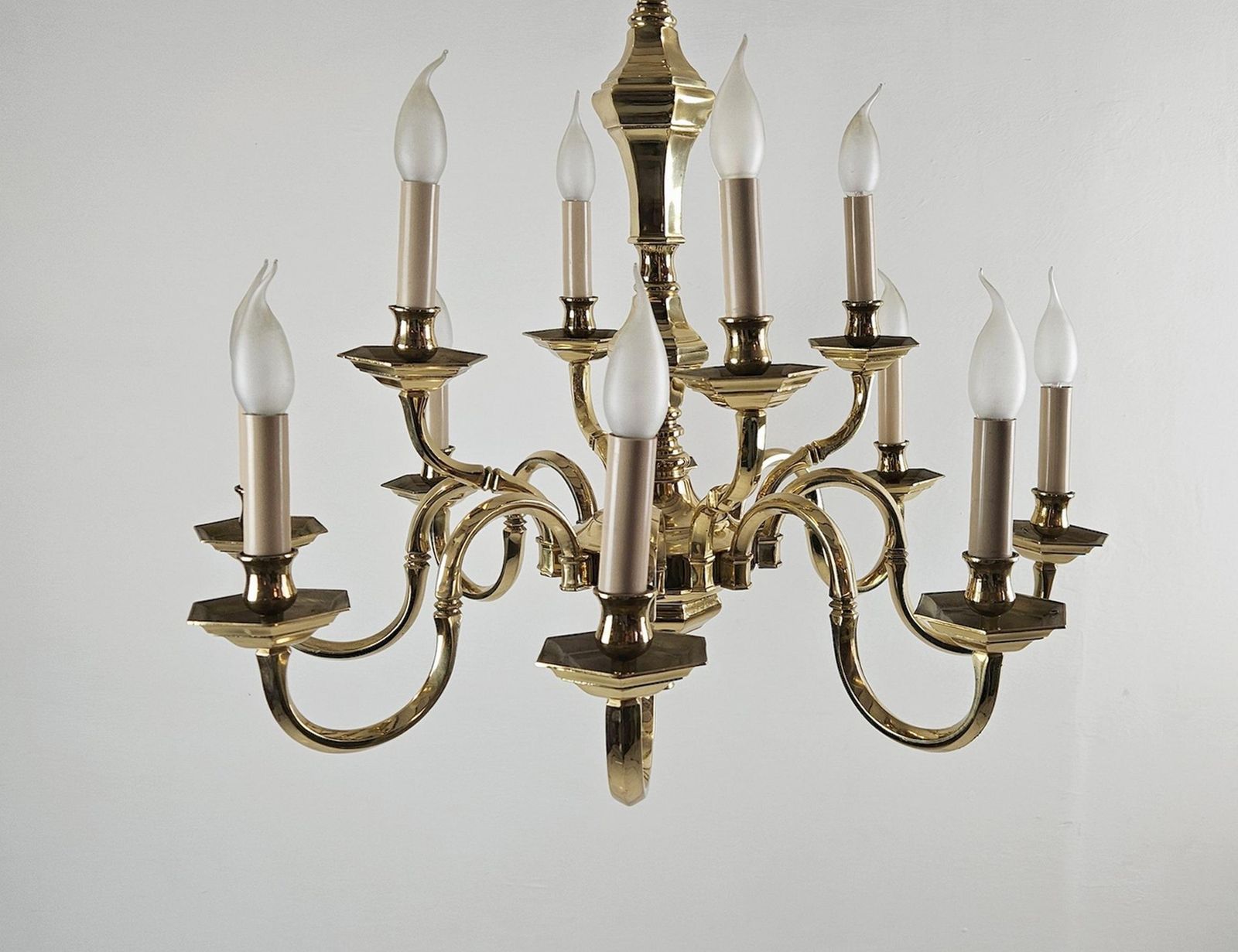 Italian Brass Chandelier By Art M.D., 1980s–1990s photo for sale