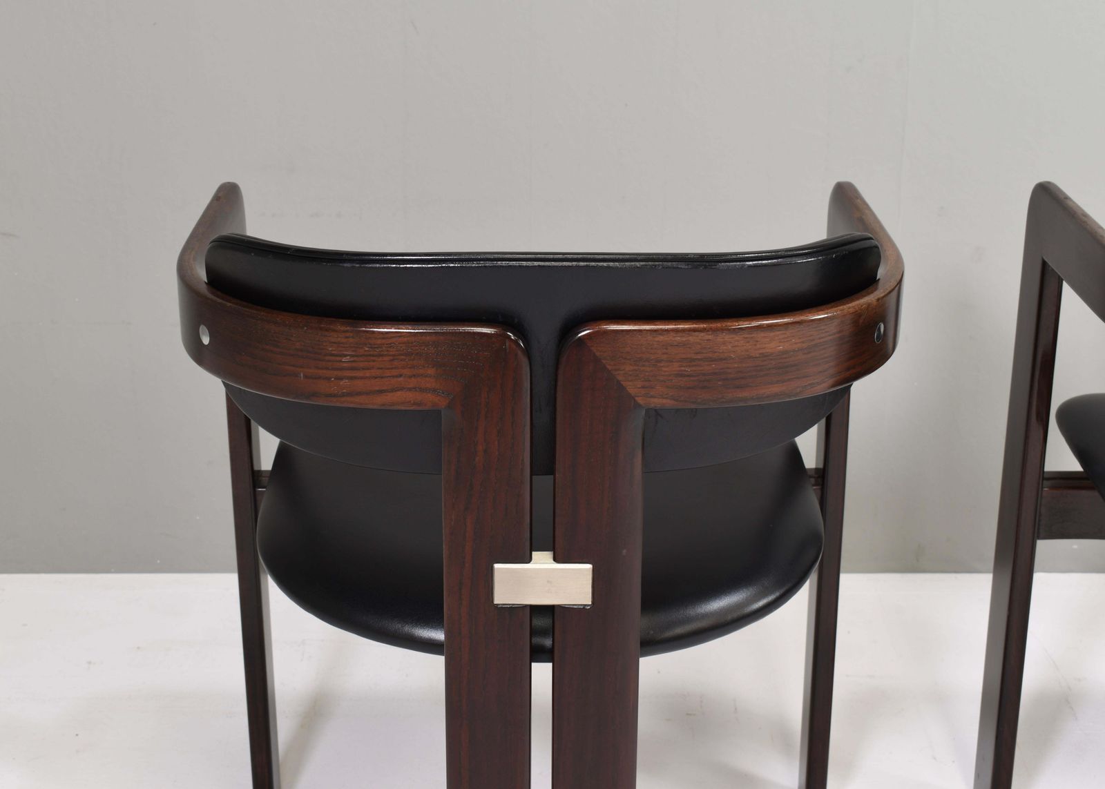 photo furniture Pamplona Chairs By Augusto Savini In Black Leather   Italy, 1965, Set Of 3