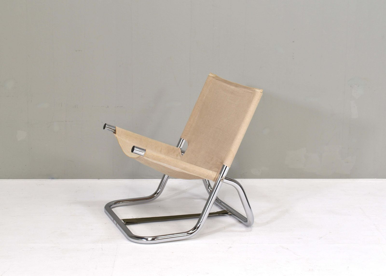 Folding Chair By Or In The Style Of Börje Johanson In Canvas, Scandinavia 1970's photo Furniture
