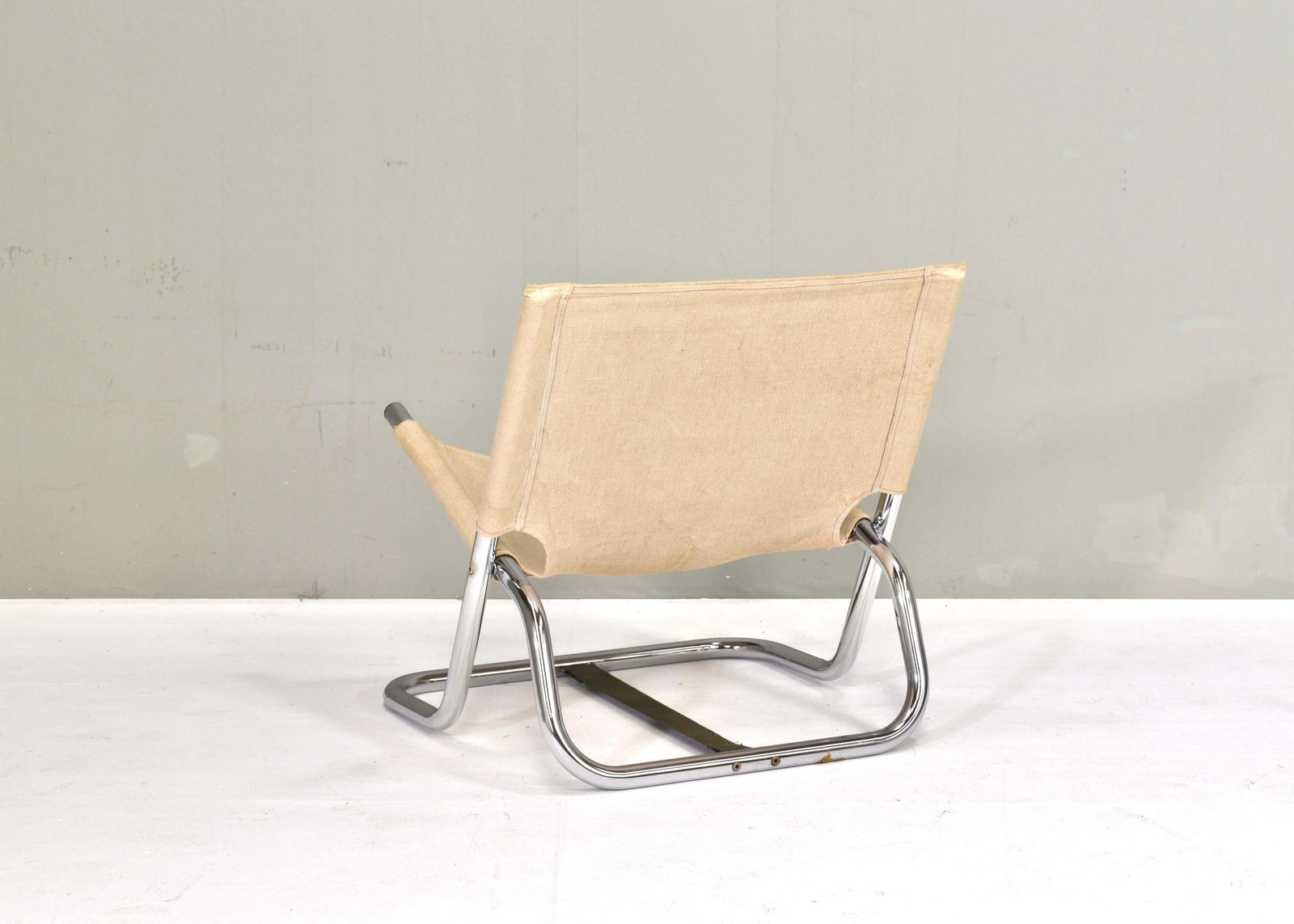 Folding Chair By Or In The Style Of Börje Johanson In Canvas, Scandinavia 1970's photo buy