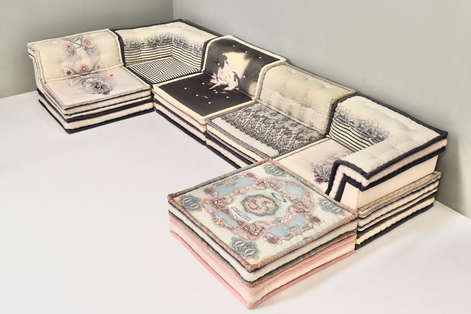 Exclusive Jean Paul Gaultier Edition Mah Jong Sofa By Roche Bobois   France photo furniture