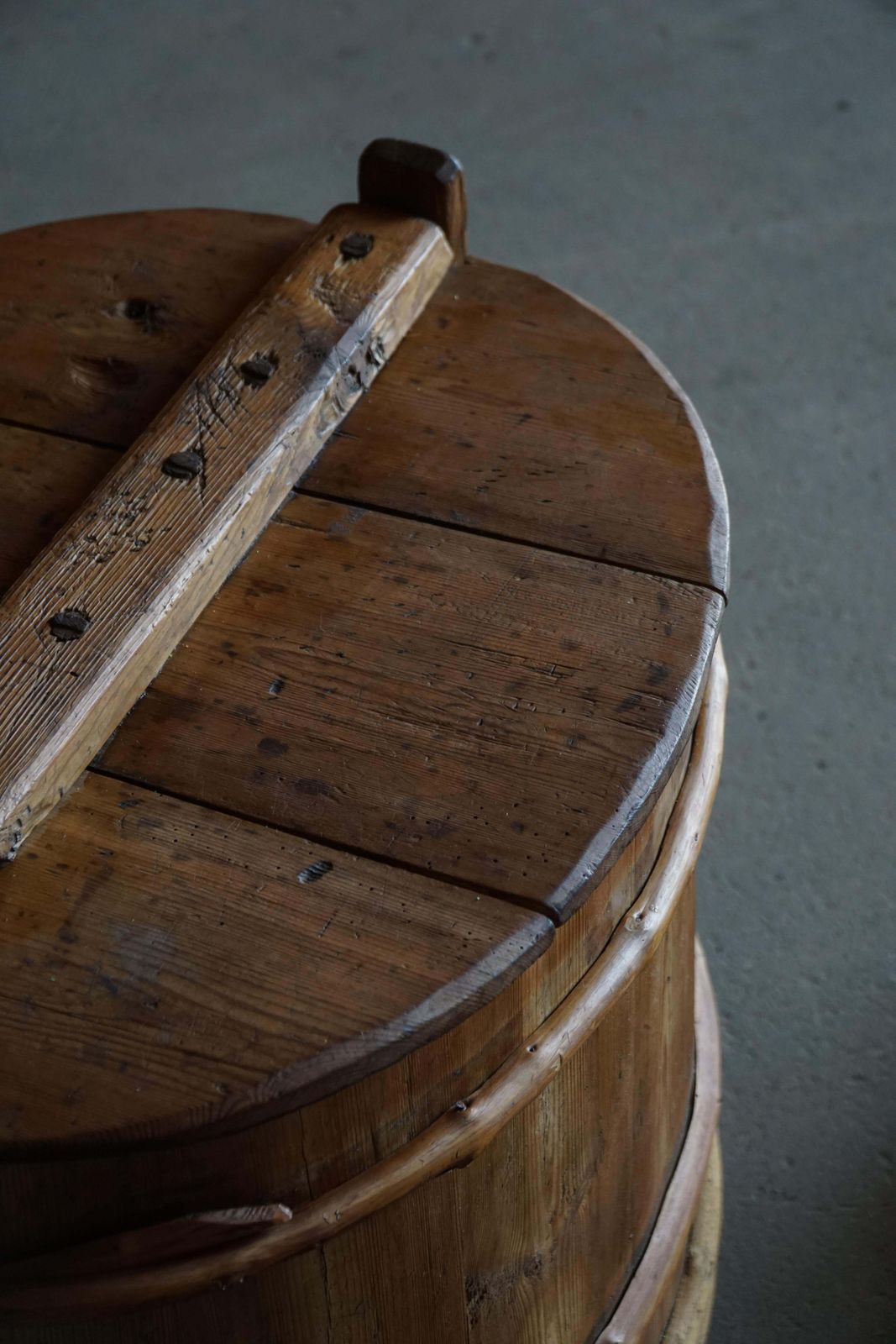 photo furniture Scandivanvian Decorative Wooden Planter / Storage Vessel, Wabi Sabi, 1950s