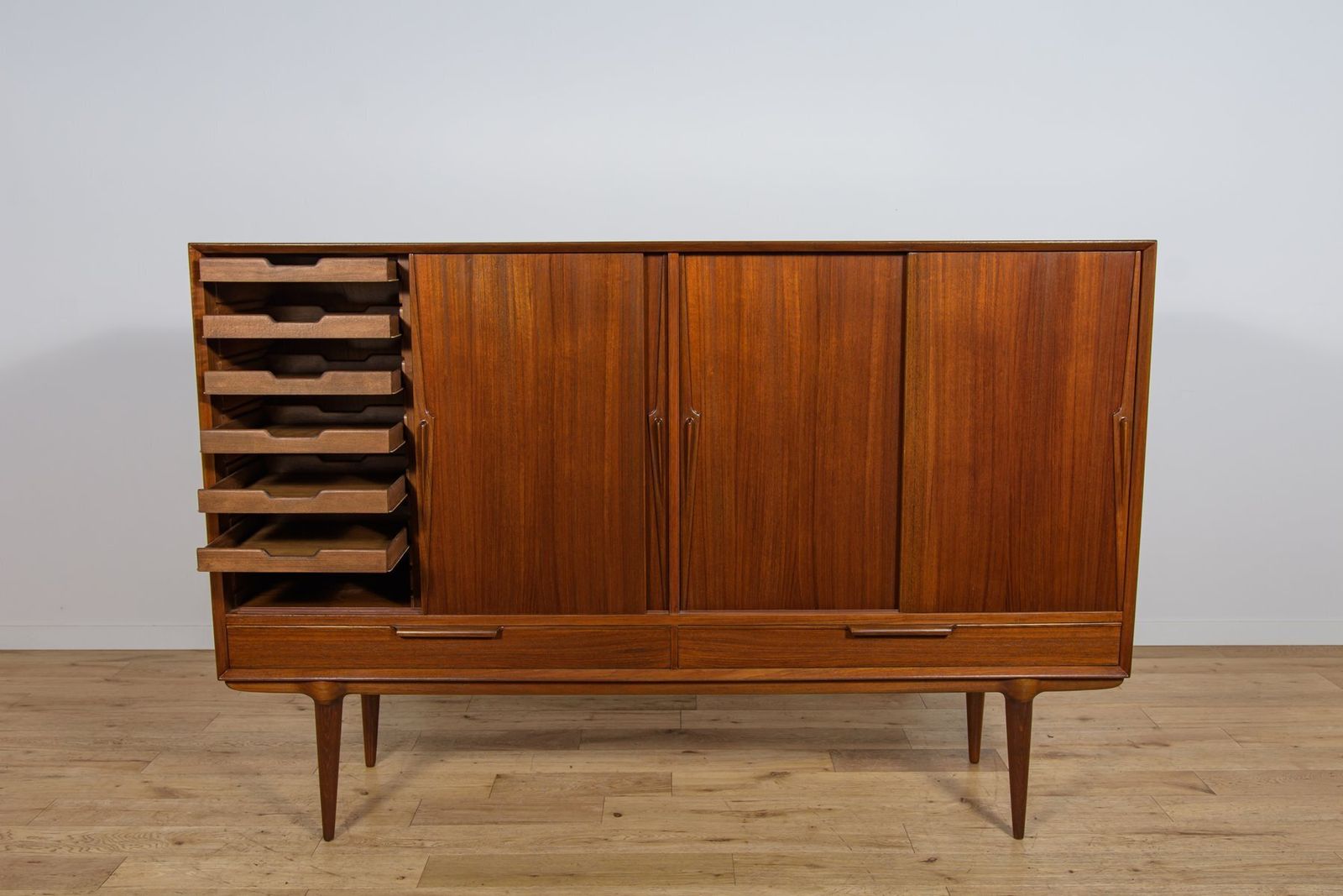 Mid Century Model 13 Sideboard In Teak By G. Omann For Omann Jun, Denmark, 1960s photo vinterior