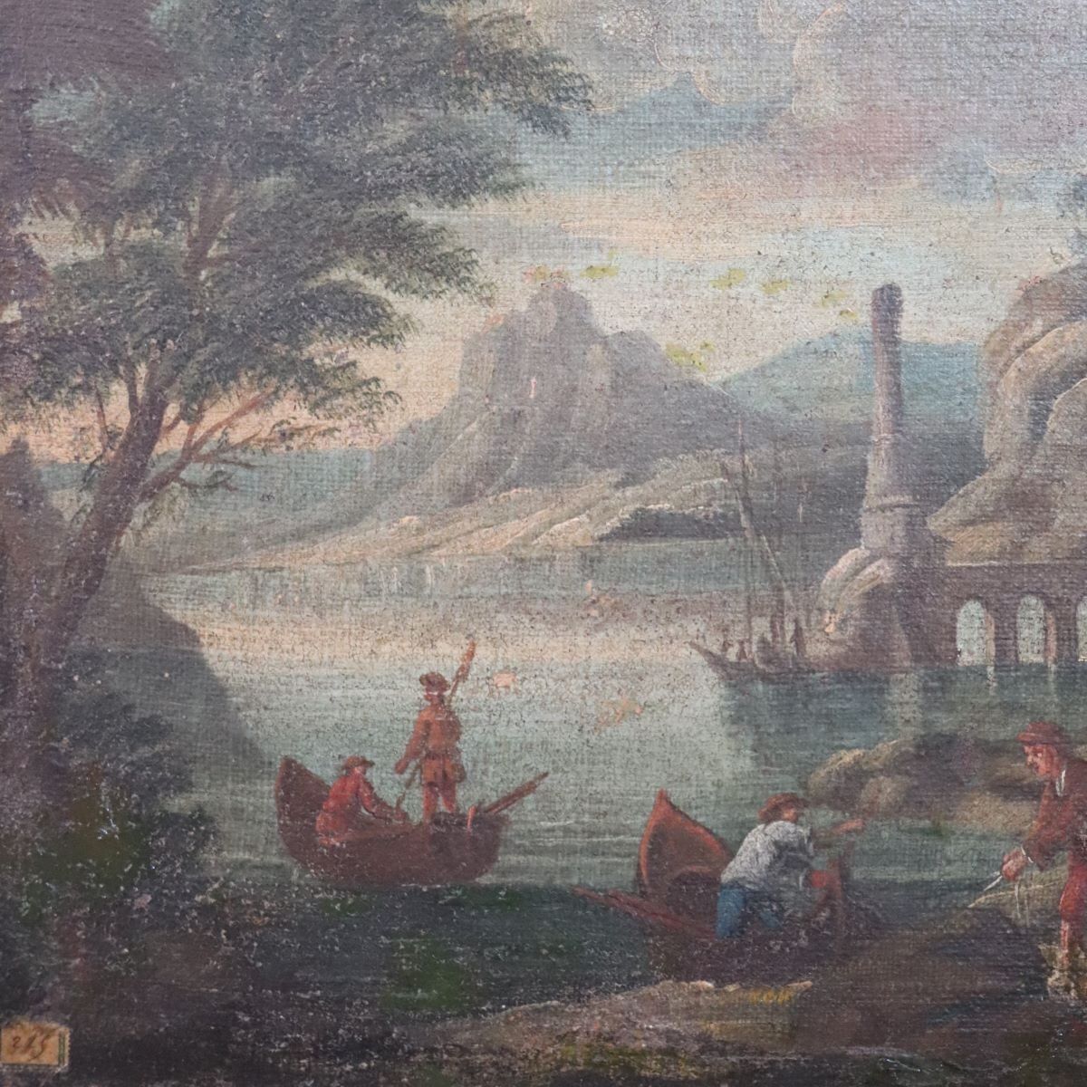1773.0 Coastal Landscape, 18th Century, Oil Painting On Canvas photo