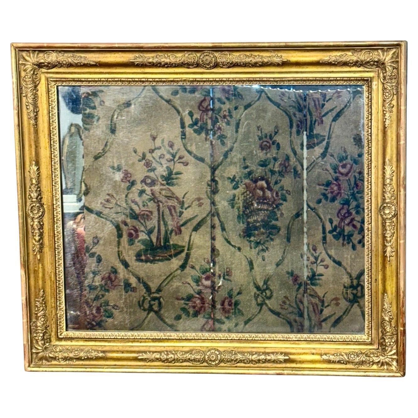 French Restoration Giltwood Mirror With Mercury Glass, Circa 1830