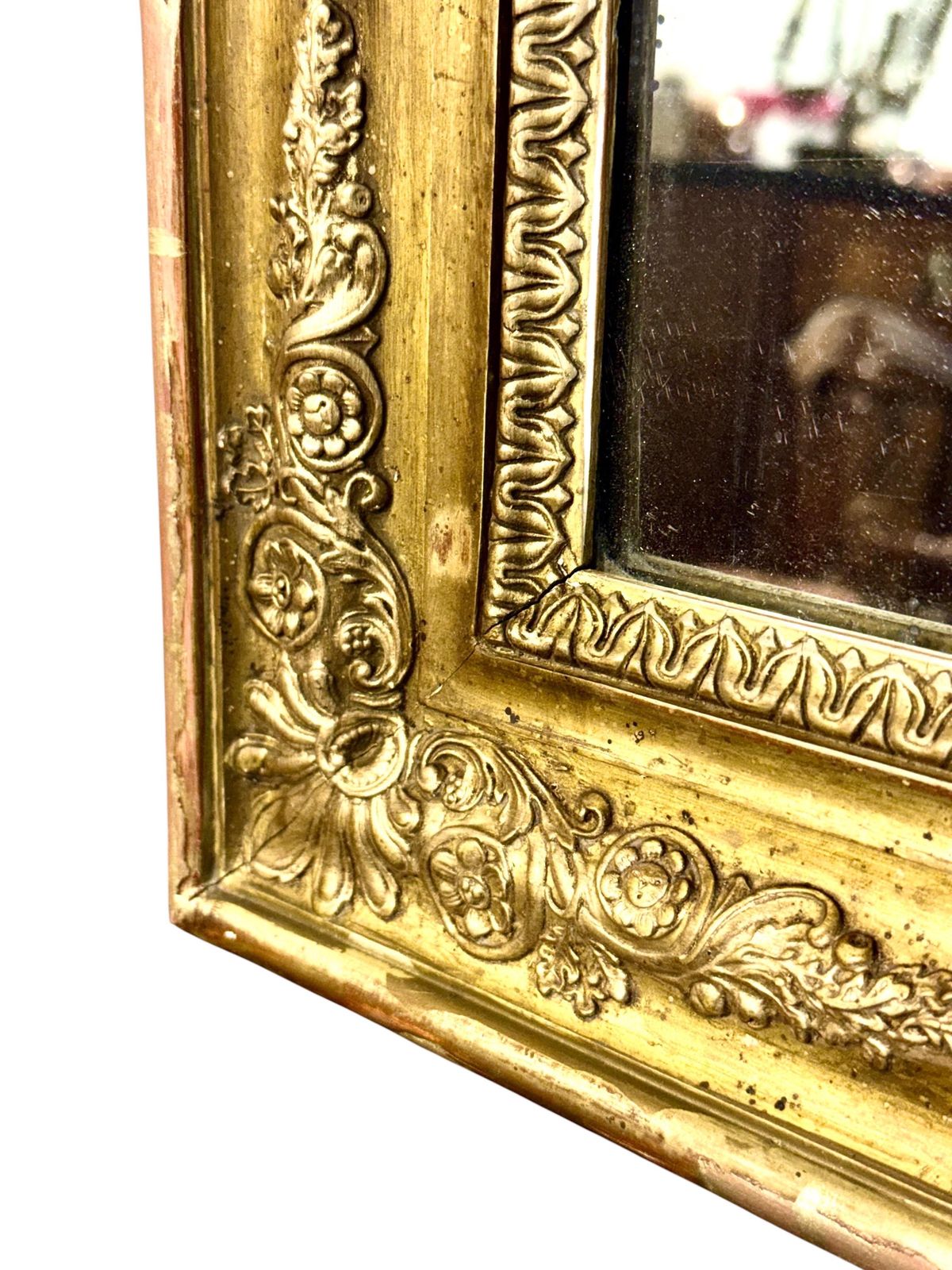 French Restoration Giltwood Mirror With Mercury Glass, Circa 1830 photo Home Decor