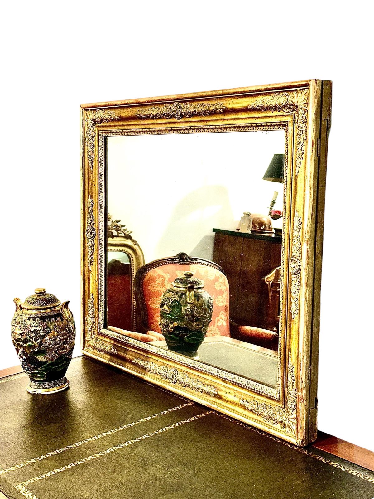 French Restoration Giltwood Mirror With Mercury Glass, Circa 1830 photo 2282.0