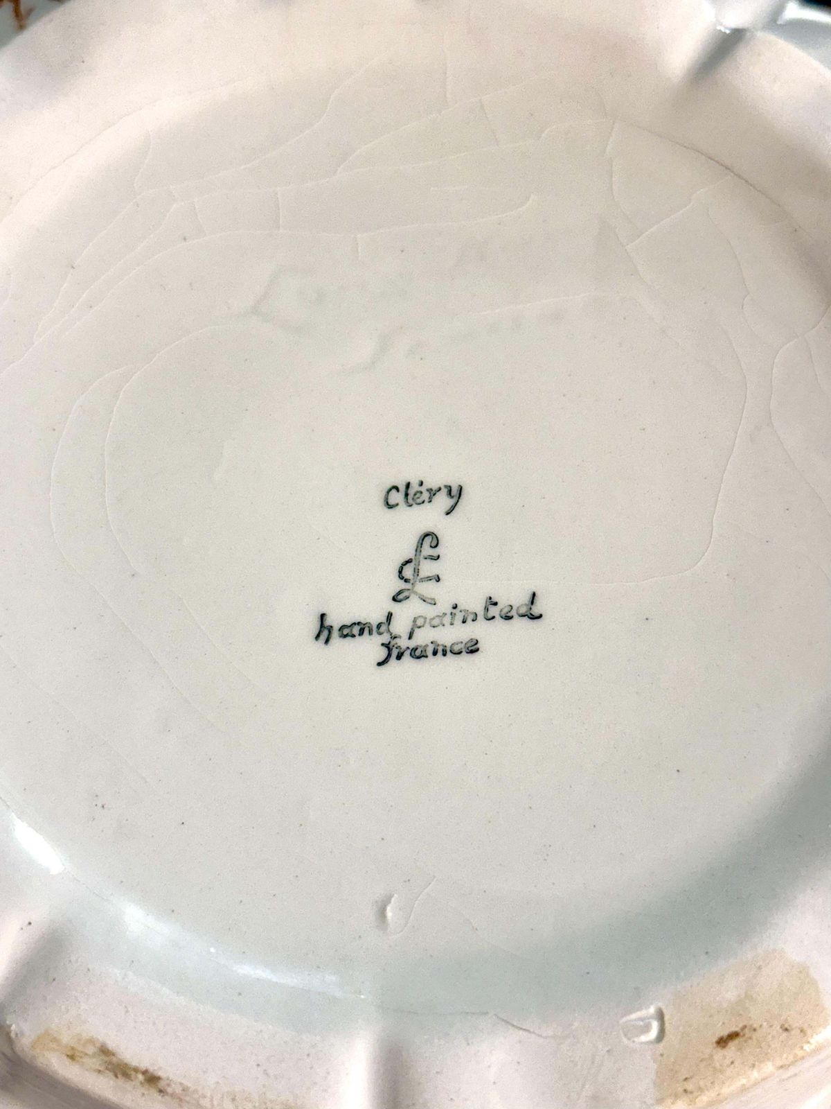 photo vintage 46 Pieces French Faience Dinner Service, "Cléry" By Moustiers