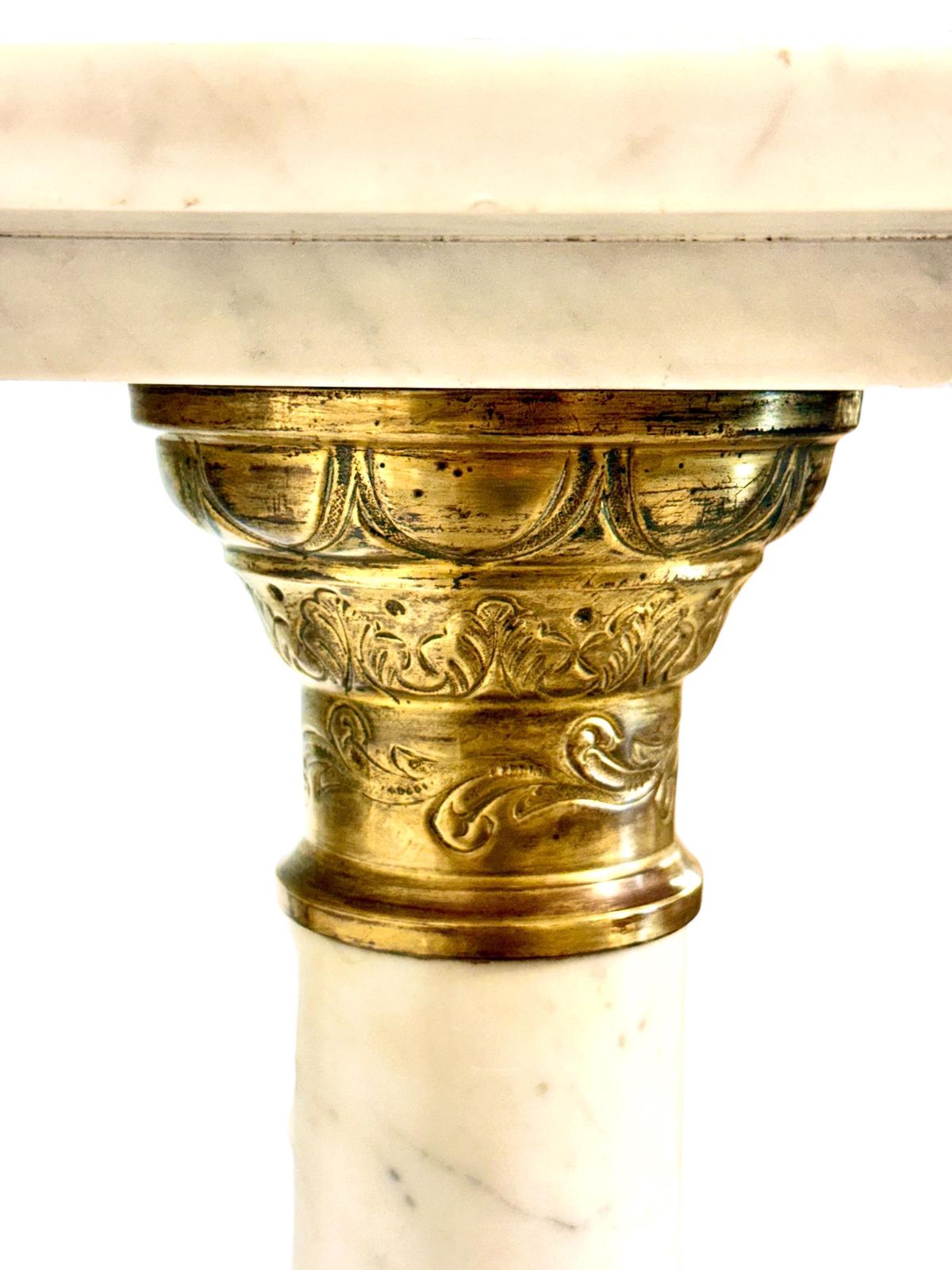 French Marble And Gilt Bronze Pedestal Column, 19th Century photo for sale
