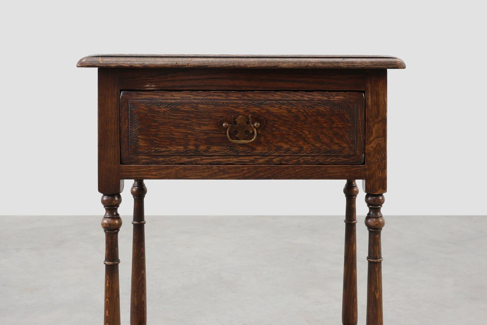 Small Rustic Cabinet With Drawer Or Nightstand In Oak, France, 19th Century photo furniture
