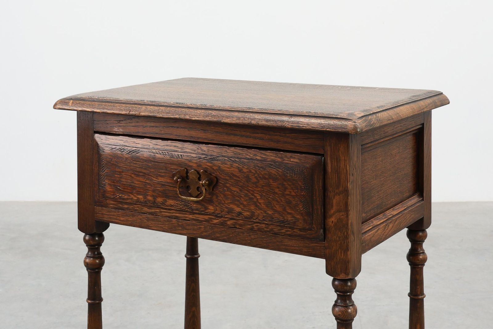 Small Rustic Cabinet With Drawer Or Nightstand In Oak, France, 19th Century photo for sale