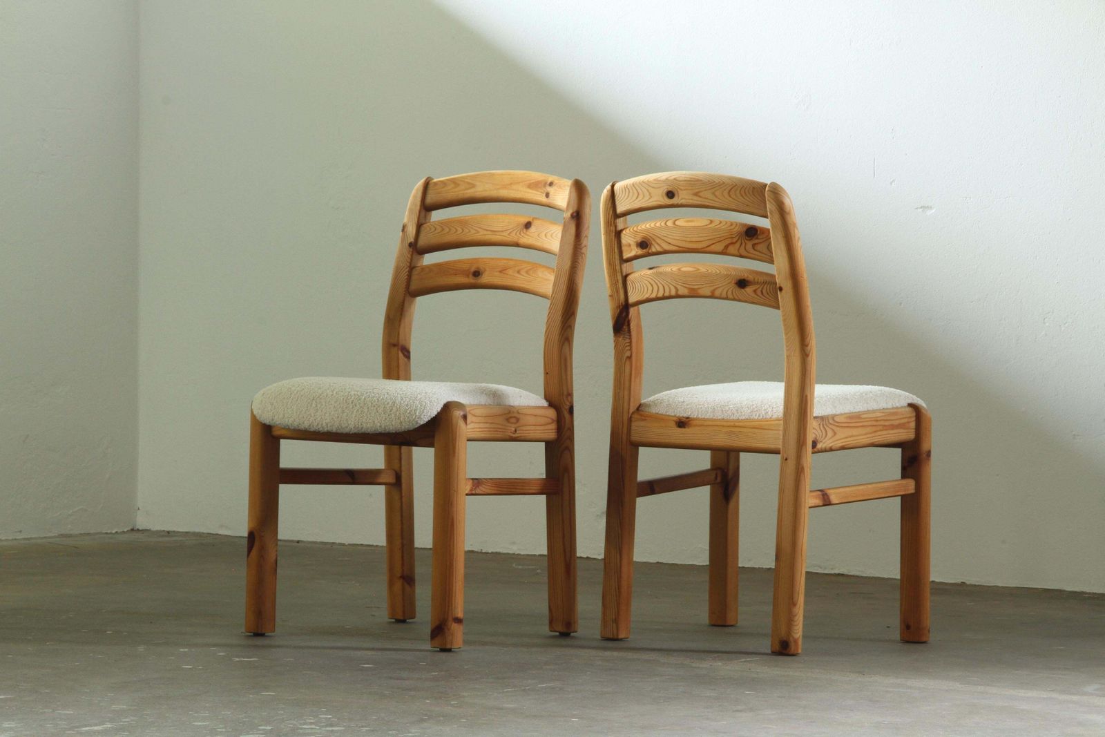 Vintage Set Of 6 Danish Pine Wood Dining Chairs 1970s/1980s By Dyrlund photo for sale