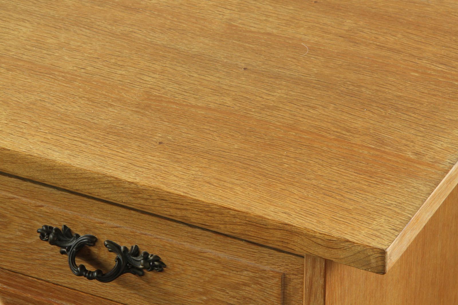 Vintage Mid Century Brutalist Danmark Oak Desk, Style Of Henning Kjærnulf photo buy
