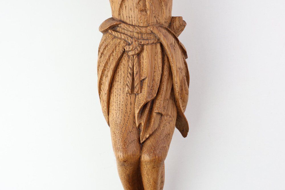 Late 19th Century Sculpted Oak Crucifix, Italy, 1800s photo buy