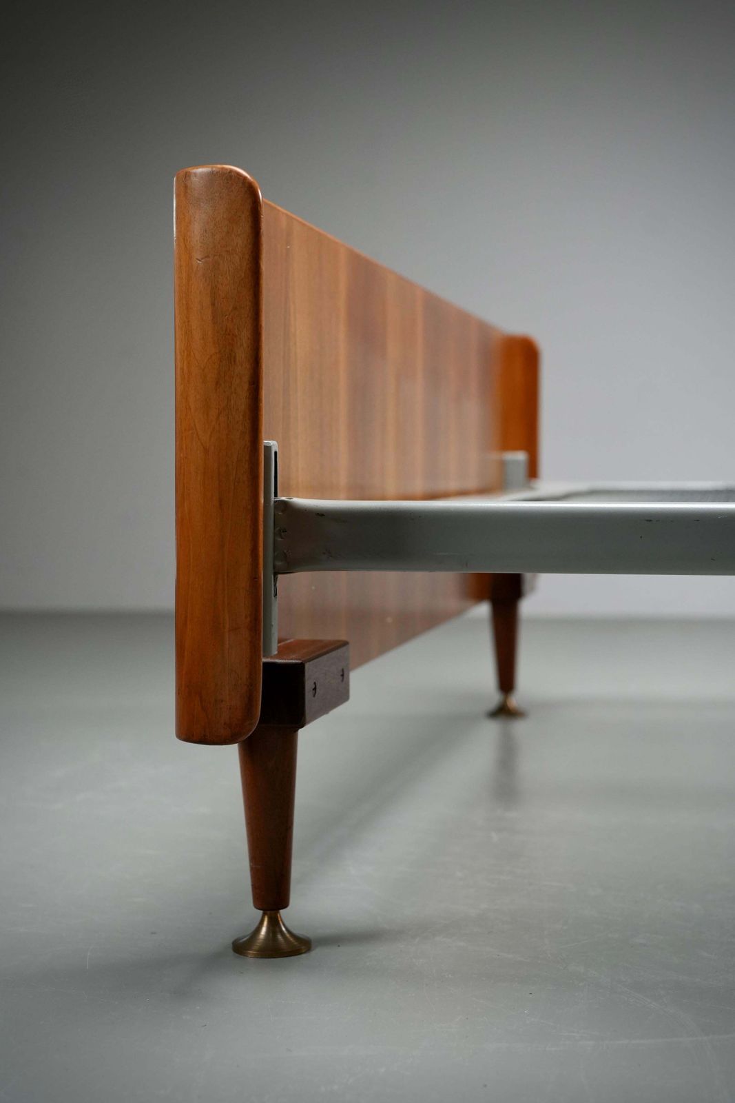 Northern European Modern Double Bed With Integrated Floating Nightstands, 1950's photo Furniture
