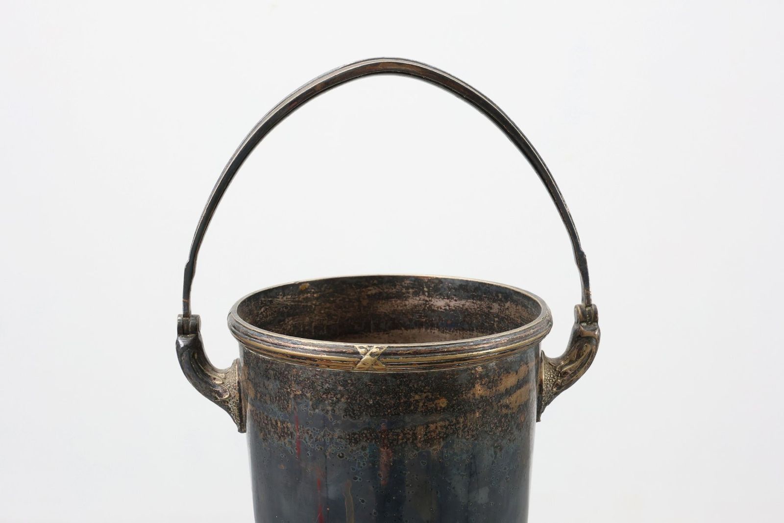 Art Deco Silvered Copper Champagne Bucket, France, 1910s photo 1619.0