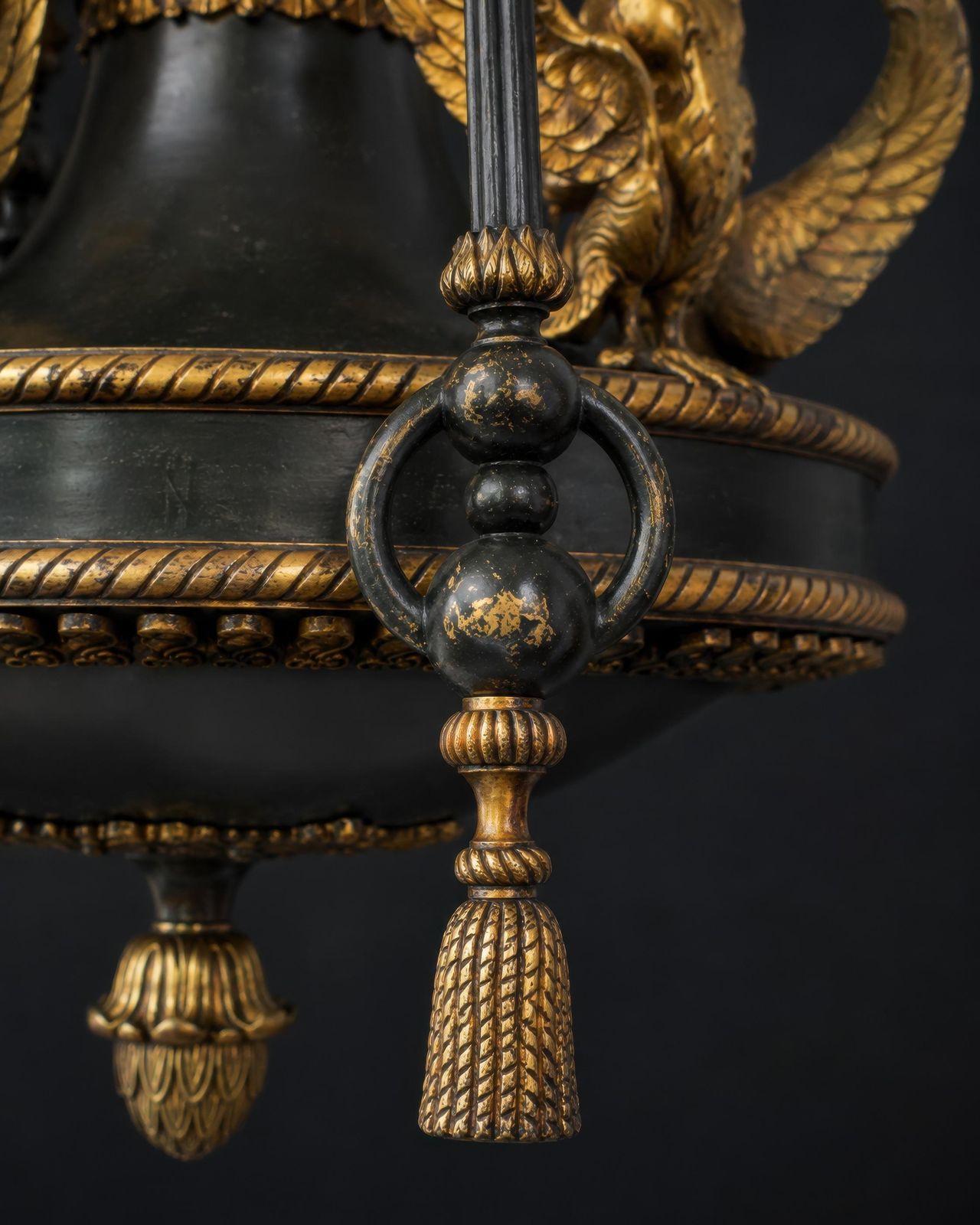 photo buy 19th Century French Napoleon III Empire Revival Swan Chandelier
