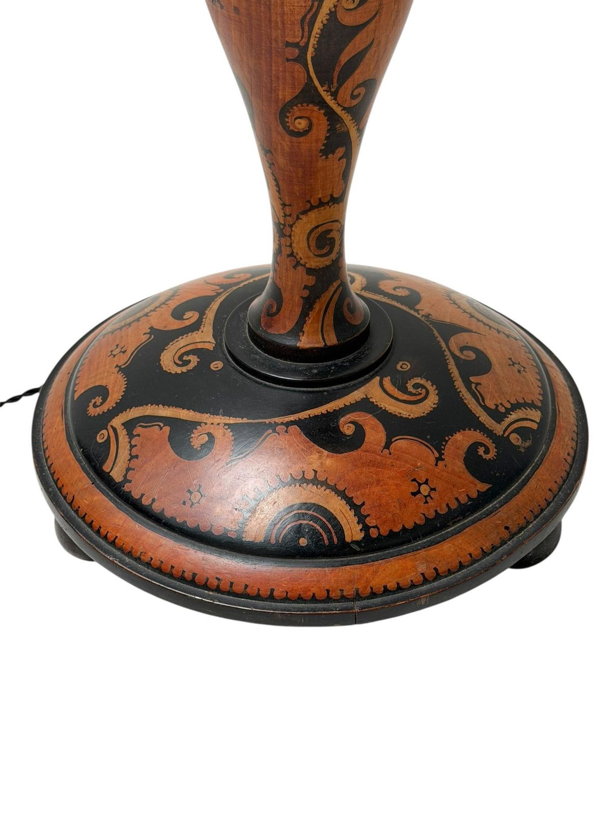 photo for sale Art Deco Batik Floor Lamp By Hans Steinpatz, Dutch Design, 1920s