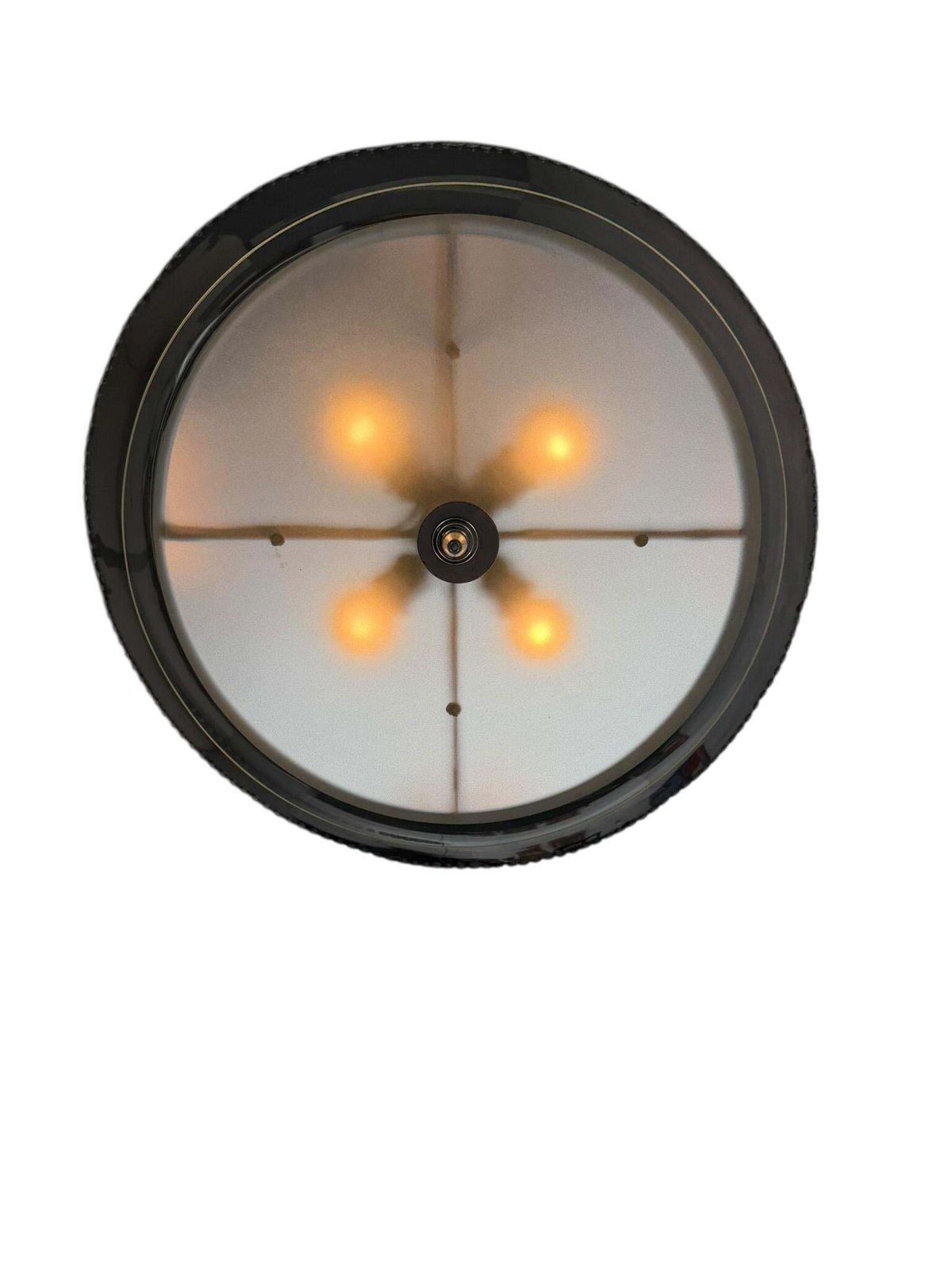 1306.0 Art Deco Chandelier, Chrome & Glass, Dutch Design, 1930s photo