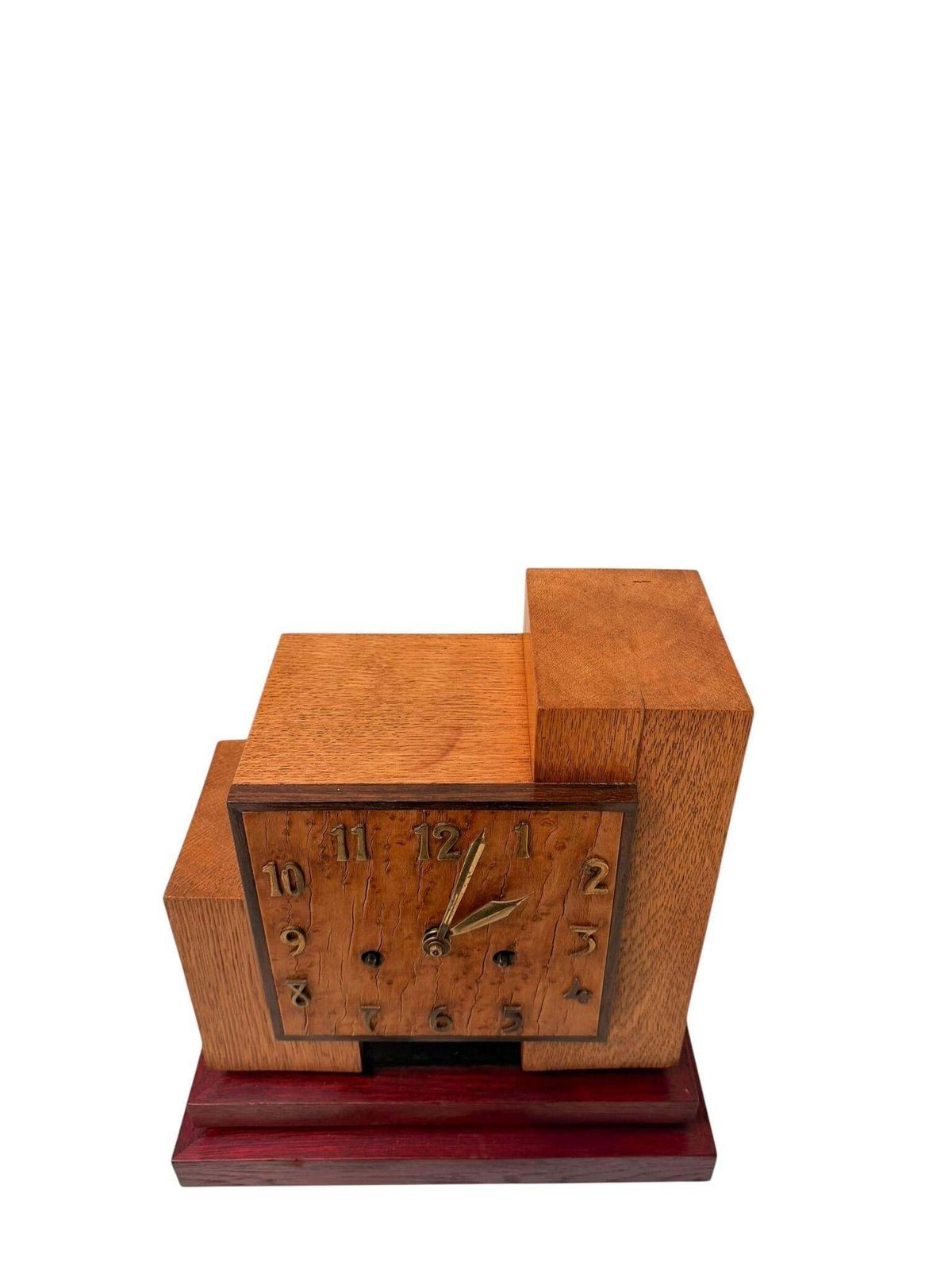 Art Deco Modernist Mantel Clock In The Style Of Hendrik Wouda, 1920s photo vinterior