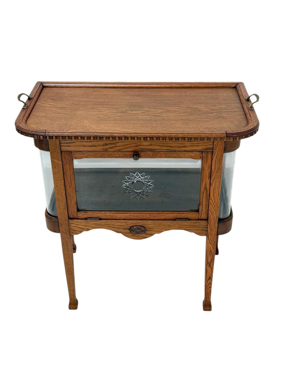 Furniture Art Nouveau Tea Cabinet With Serving Tray, 1900s photo