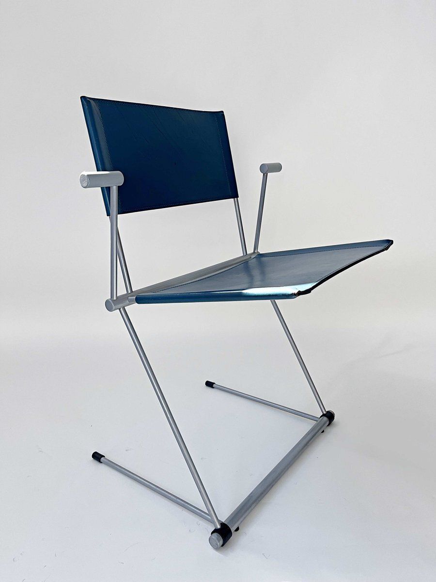 Ballerina Chair In Teal Coloured Full Grain Leather By Herbert Ohl For Matteo Grassi, 1990s photo furniture
