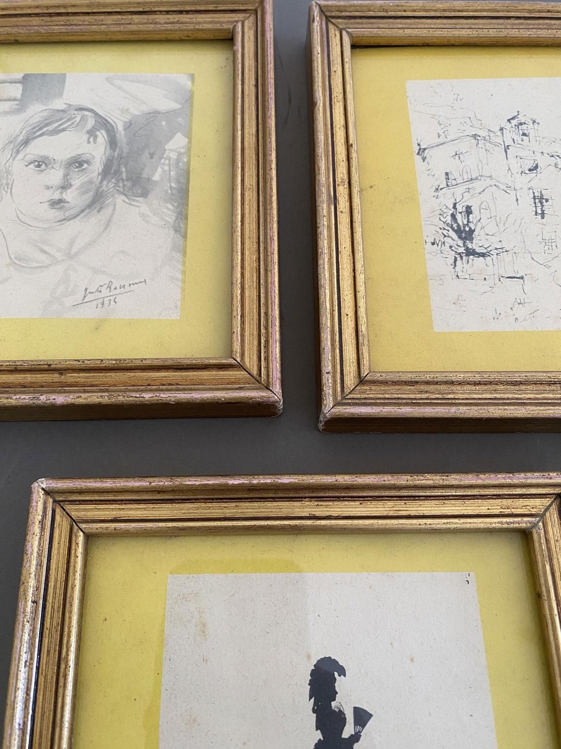 Zwart-wit expressionistische tekeningen, eind 20e eeuw, Italië photo buy