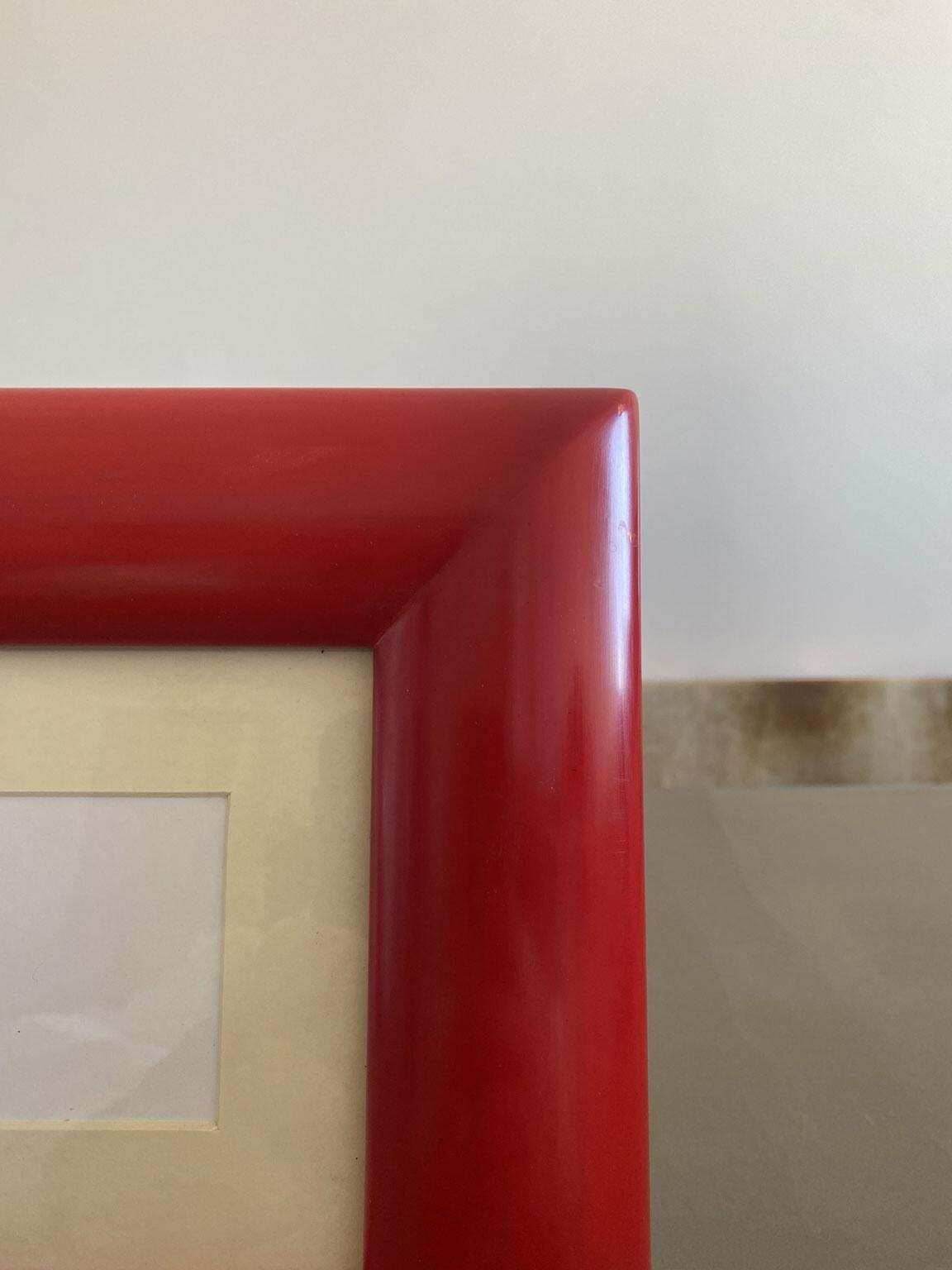 Italy Rectangular Red Lacquered Table Picture Frame photo Home Decor