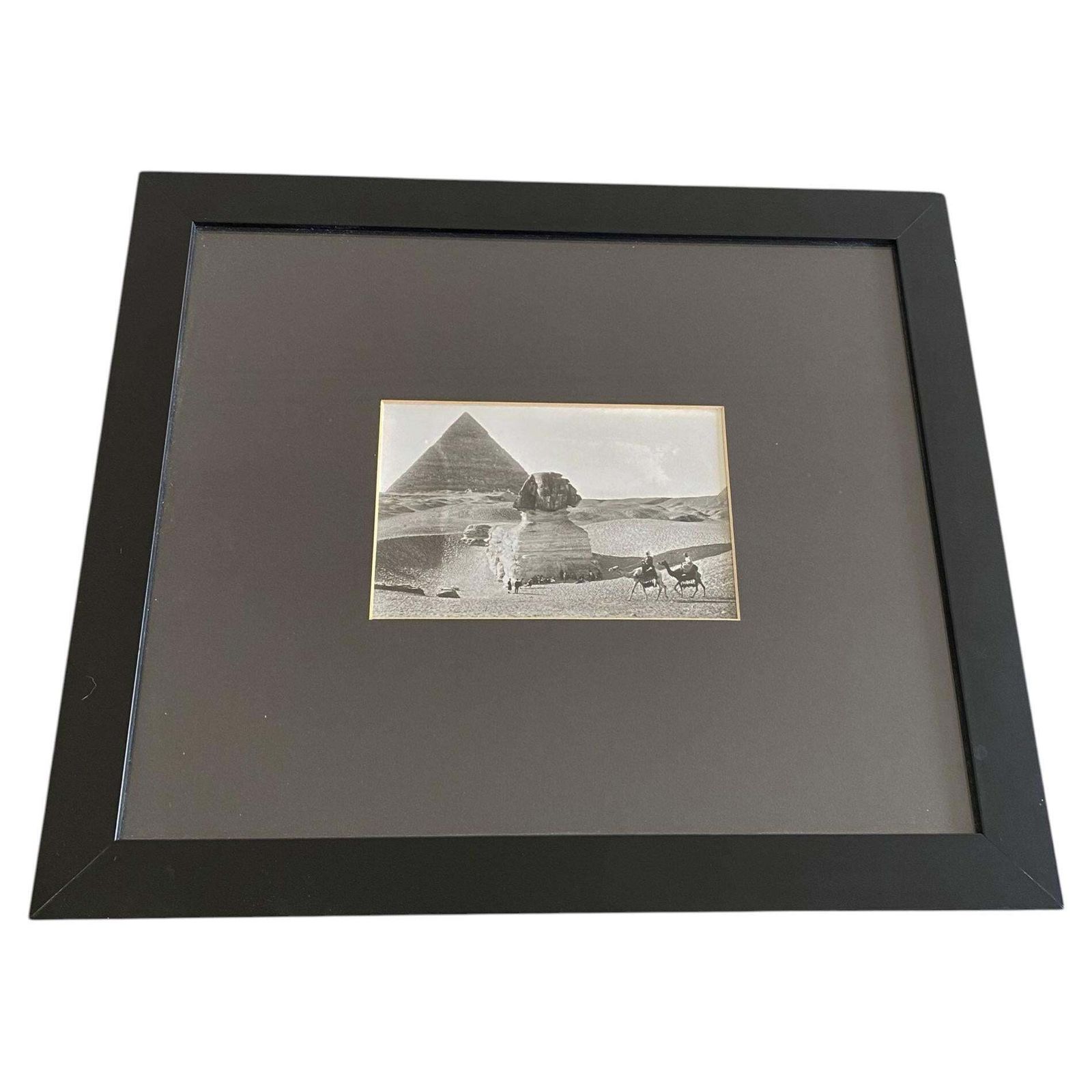 Egypt 1950 Black And Sahara Desert With Sphinx And Pyramids Photos On Paper