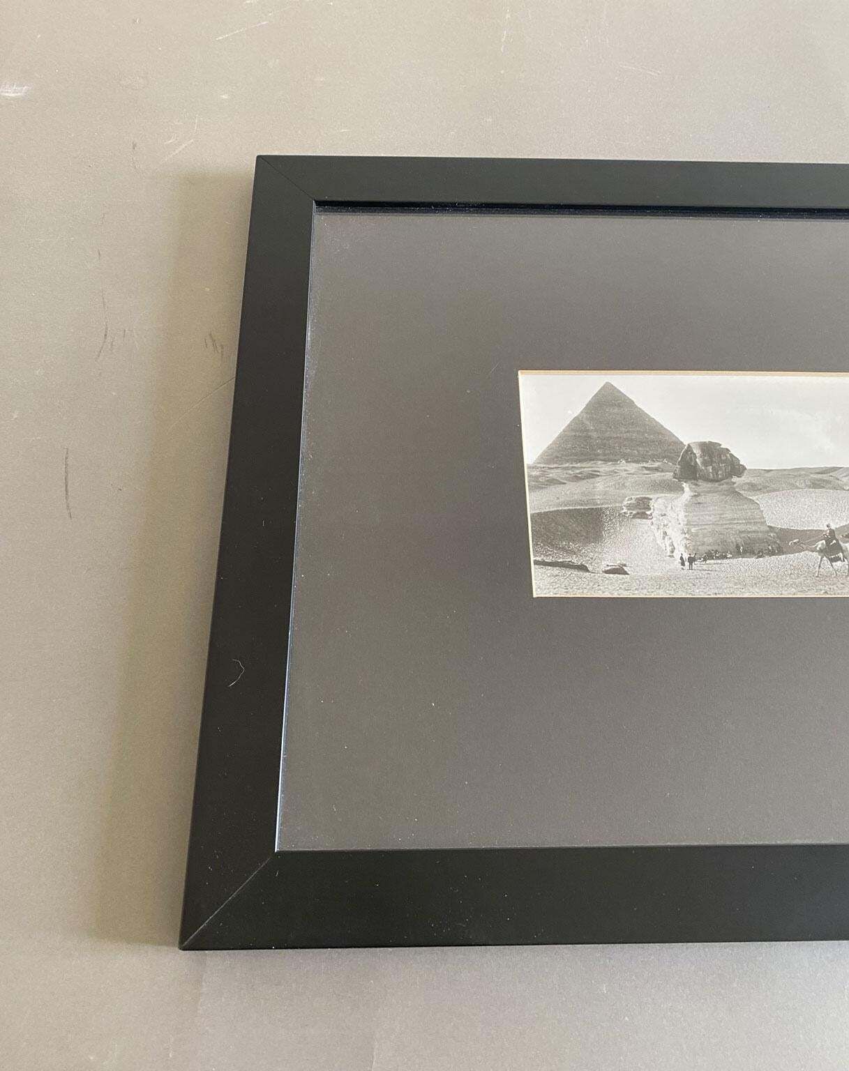 Égypte 1950, photographies sur papier en noir et blanc, désert du Sahara avec sphinx et pyramides photo furniture