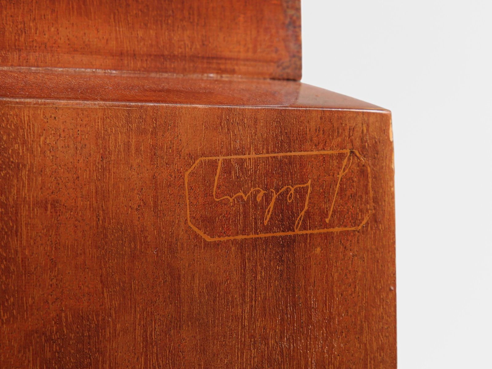 photo furniture Cabinet Jules Leleu en acajou et métal nickelé, 1930