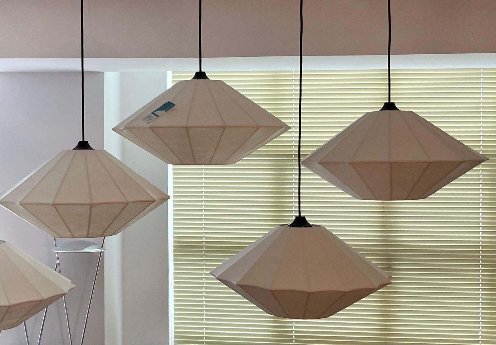 Austrian Postmodern Set Of Six "Cocoon" Chandeliers By Eglo Leuchten, 1990s photo vinterior