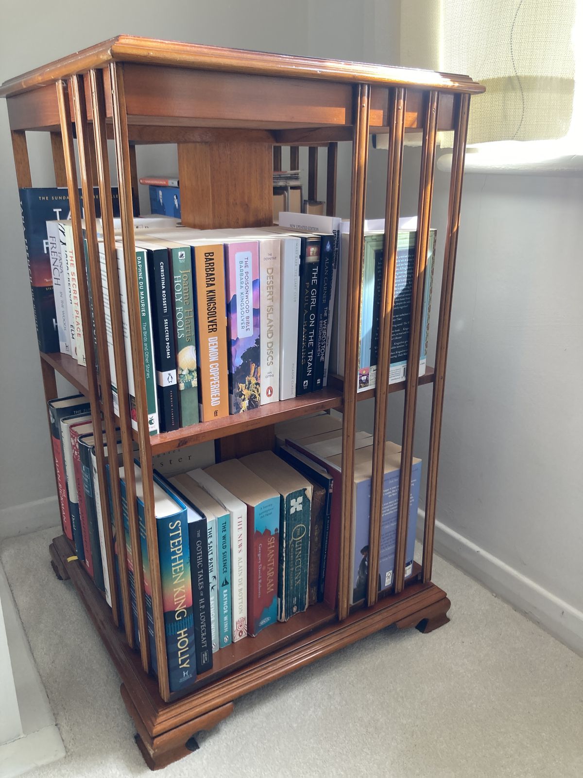 Yew Revolving Bookcase Side Table