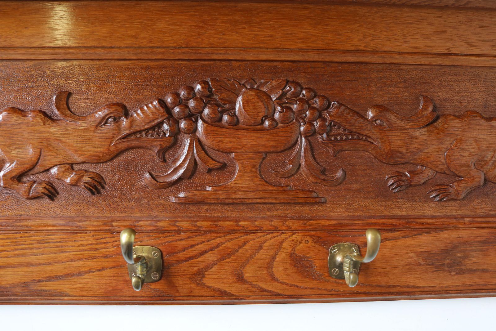 Exquisite 19th Century French Antique Renaissance Revival Coat Rack Lion Masks photo buy