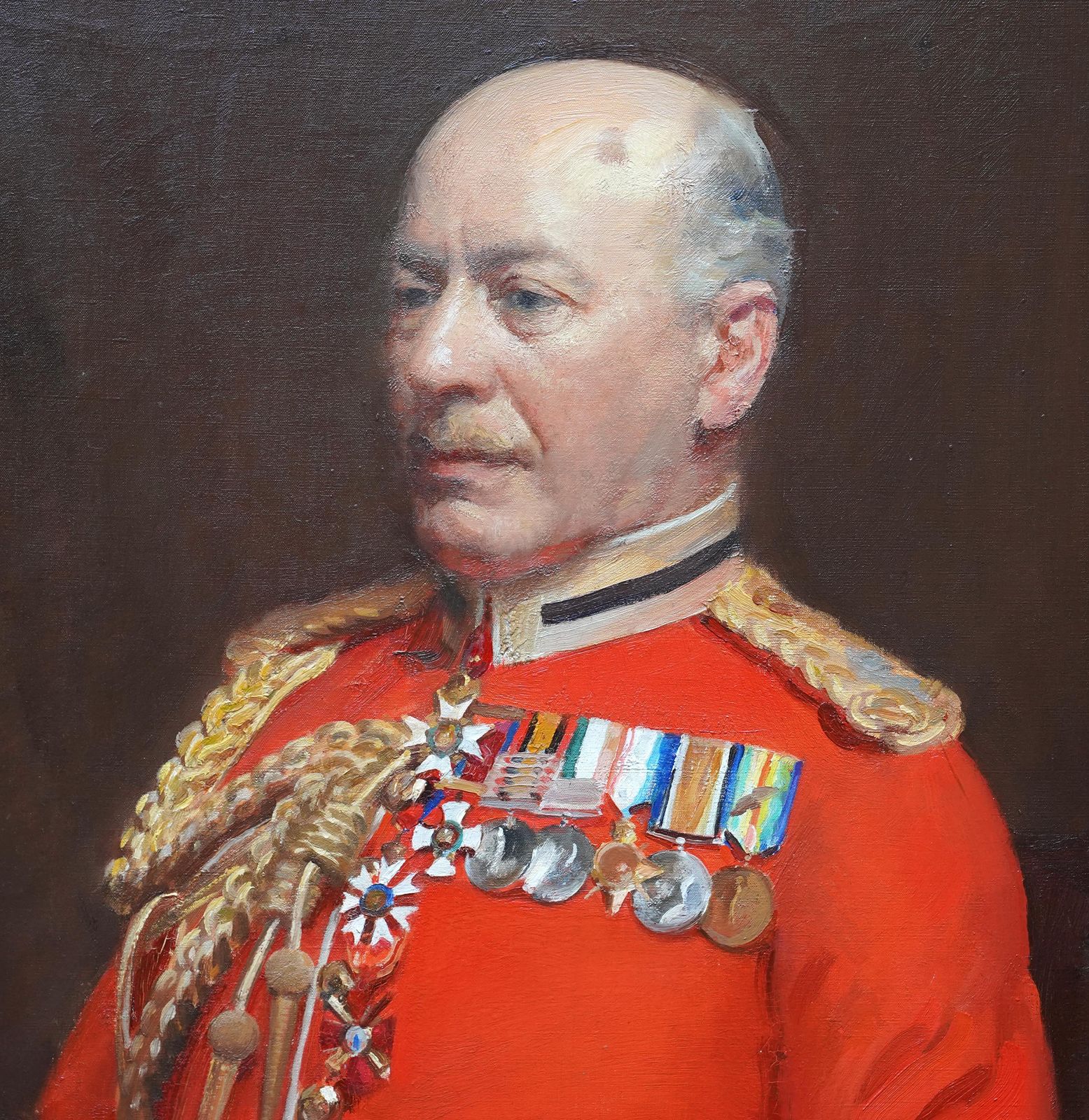 Portrait Of A British Army General In Uniform   British Exh. Art Oil Painting photo Art