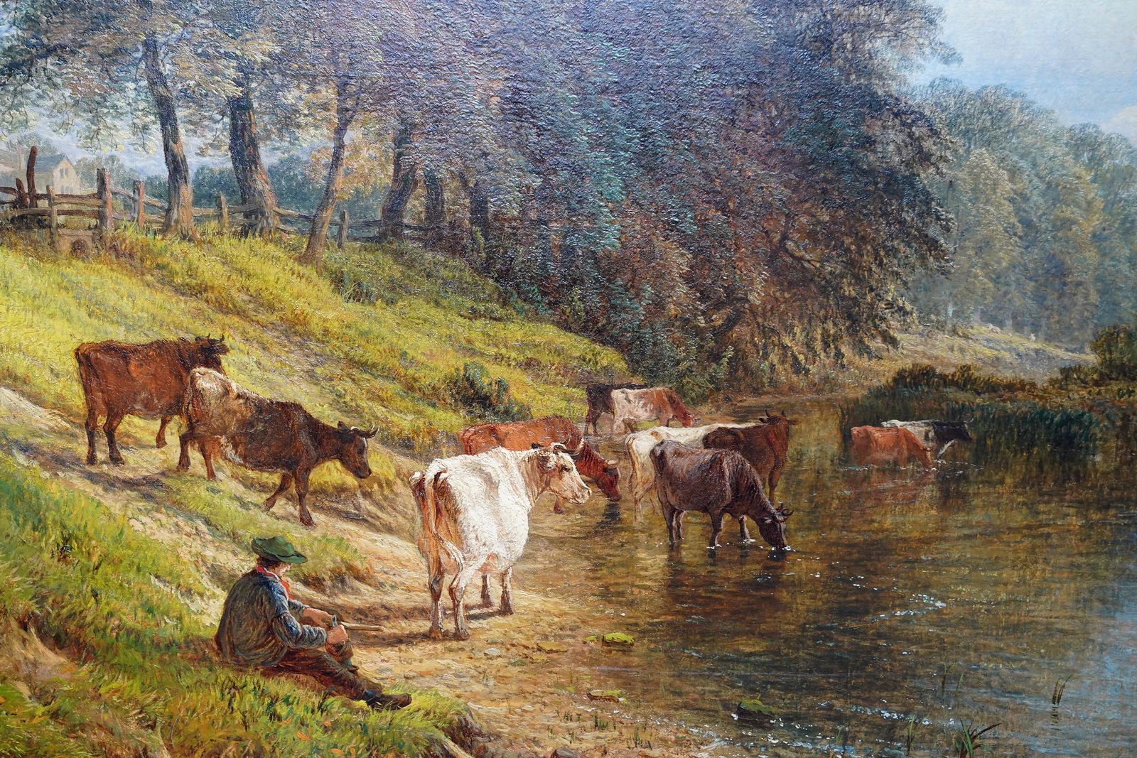 photo furniture Evening On Banks Of River Trent Wilford Nr Nottingham Landscape Oil Painting