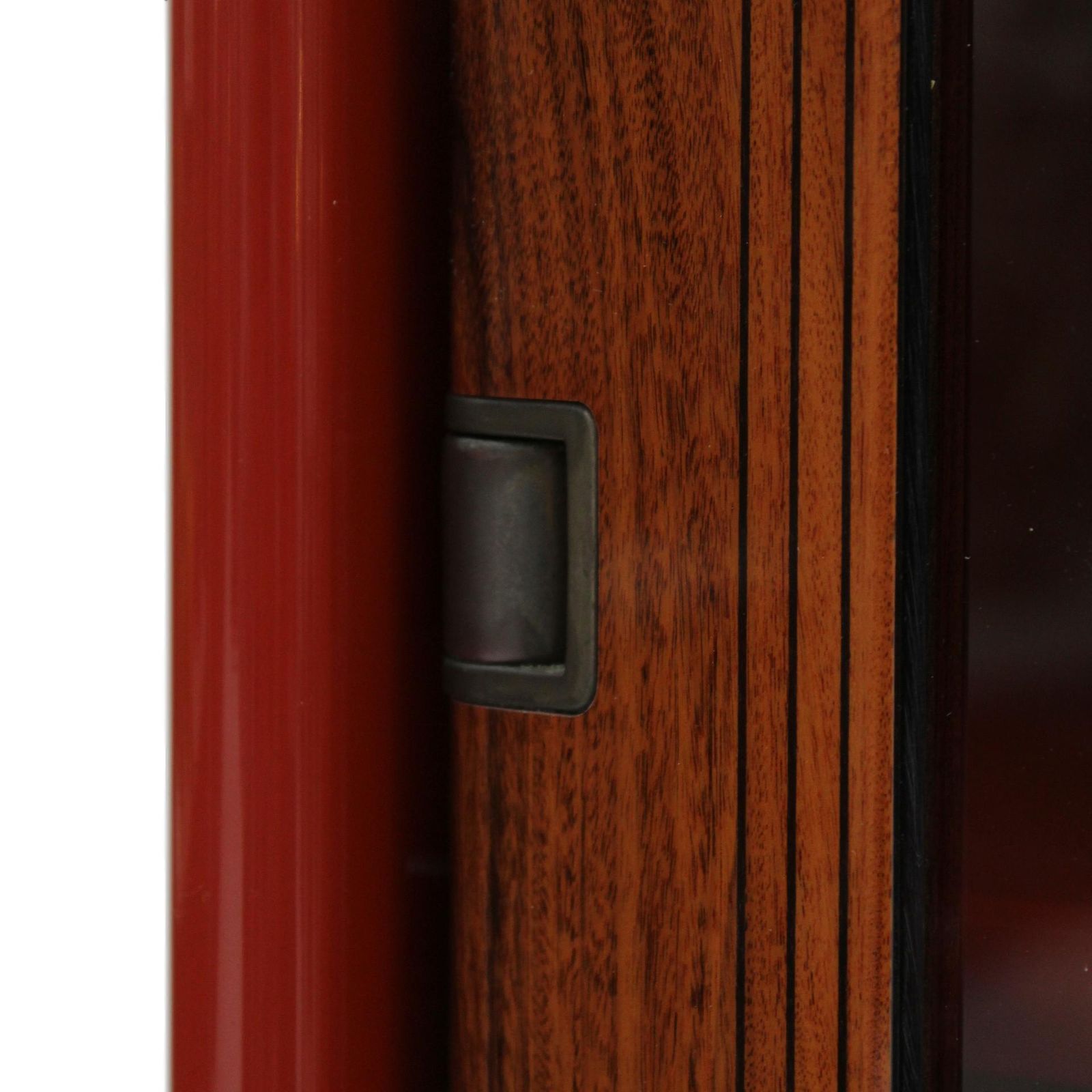 Mid Century Afra & Tobia Scarpa Italian Wood Red Lacquer And Glass 1960s Vitrine photo vintage